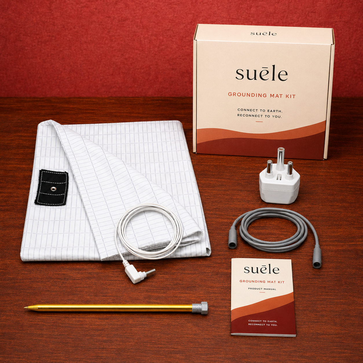 Terra Grounding Fitted Bed Sheet | Cotton & Silver with Earthing Rod Kit
