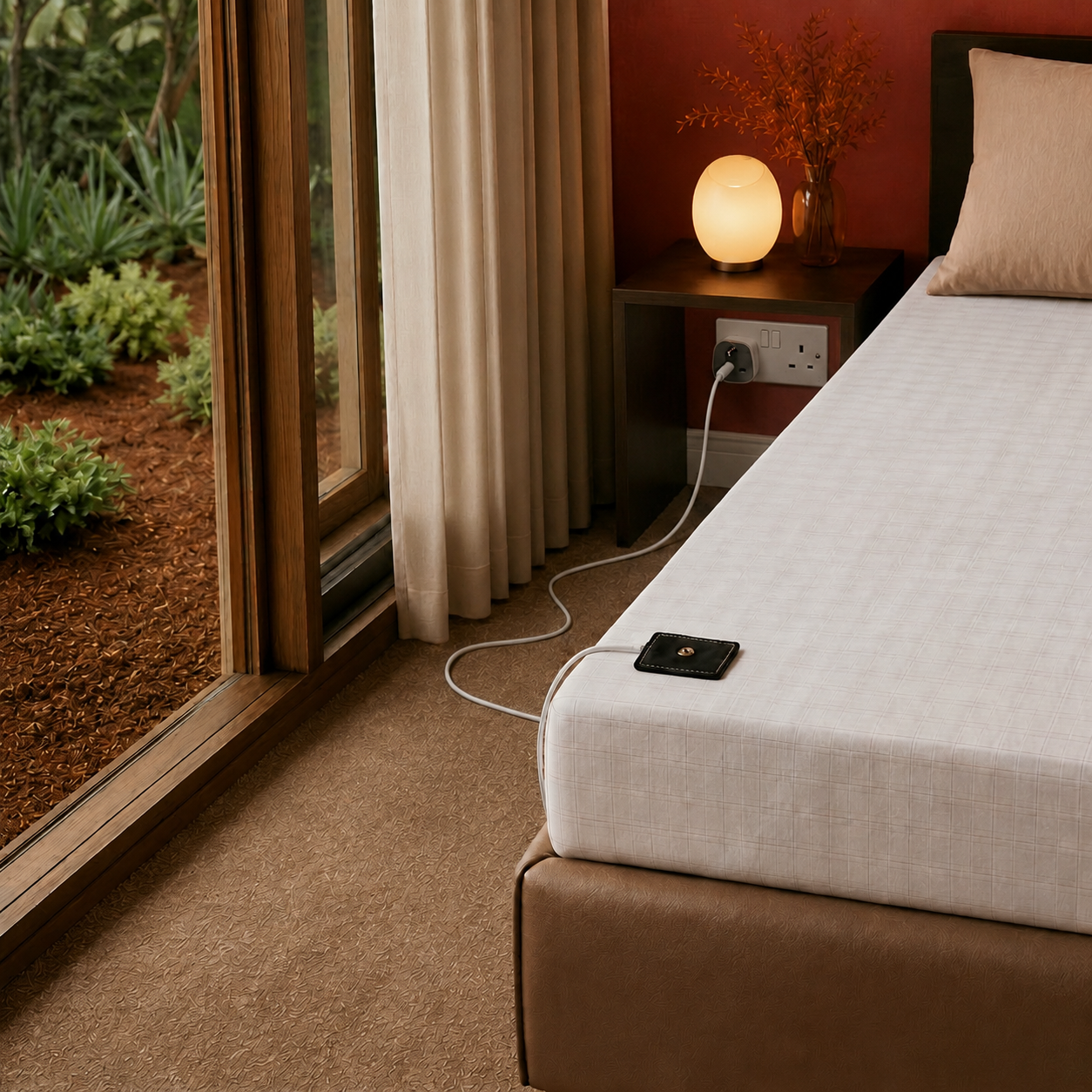 Terra Grounding Fitted Bed Sheet | Cotton & Silver with Earthing Rod Kit